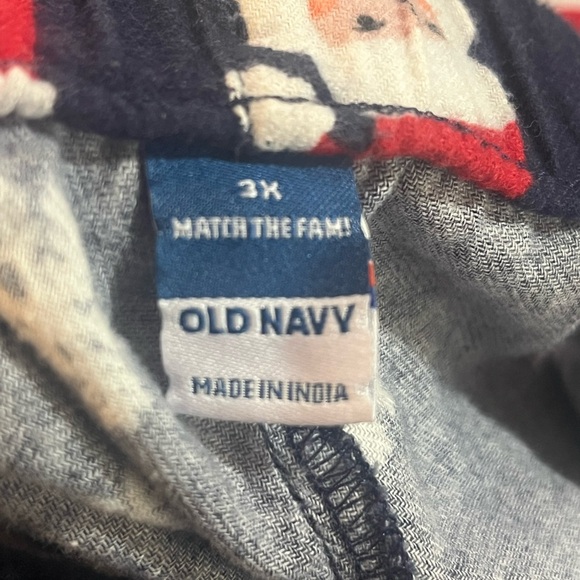 Old Navy Womens Plus Size 3X Navy Christmas Santa Flannel Pajama Pants - Picture 5 of 6